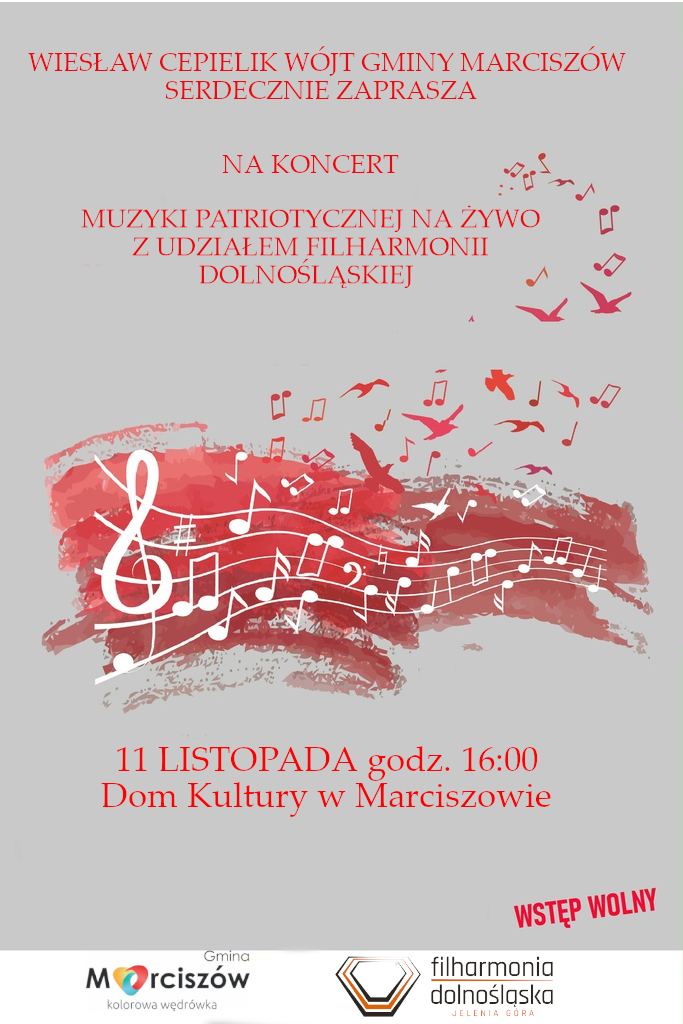 Filharmonia Dolnośląska – 11.11.2021 -koncert muzyki patriotycznej na żywo