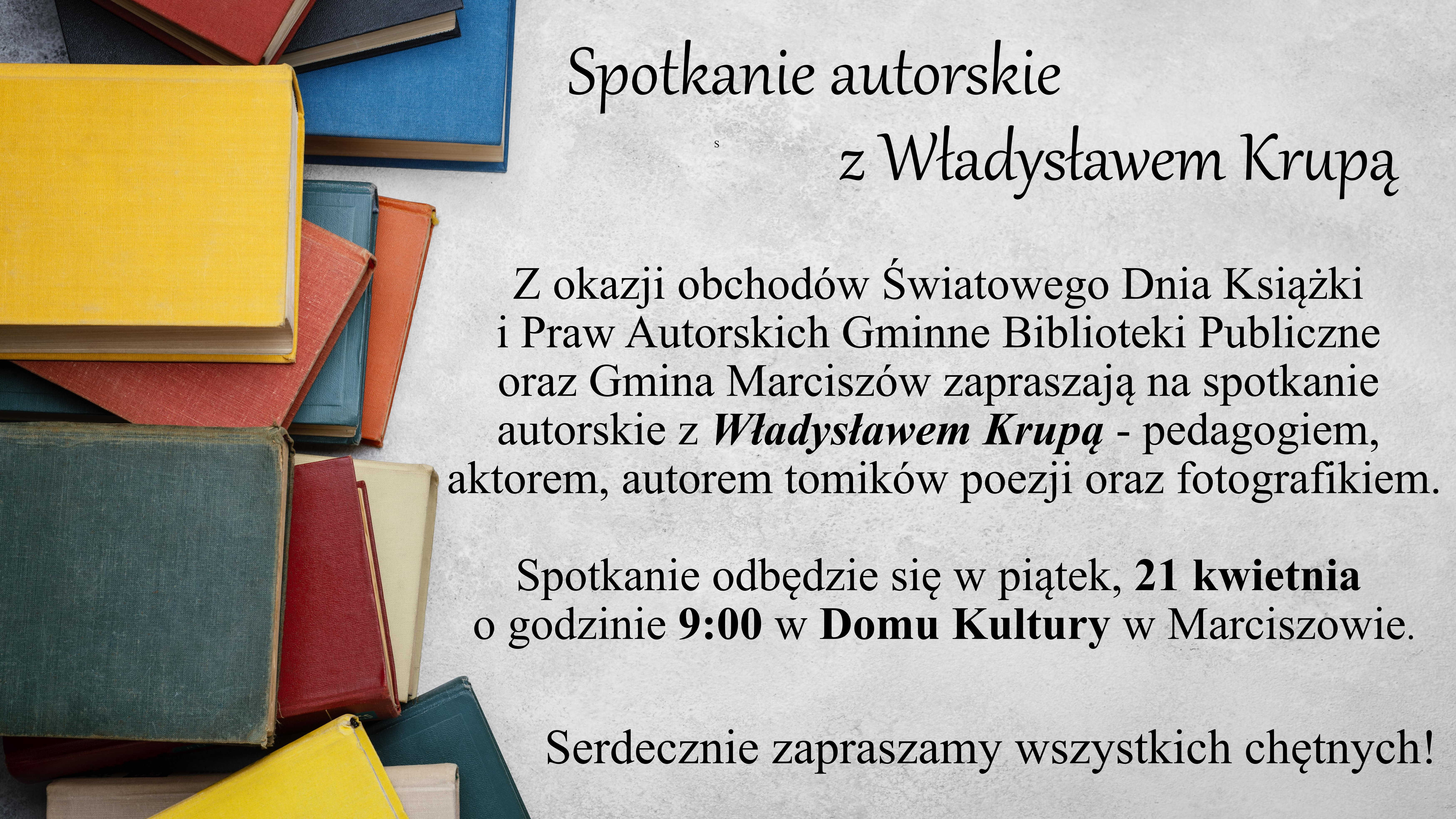 Spotkanie autorskie z Władysławem Krupą