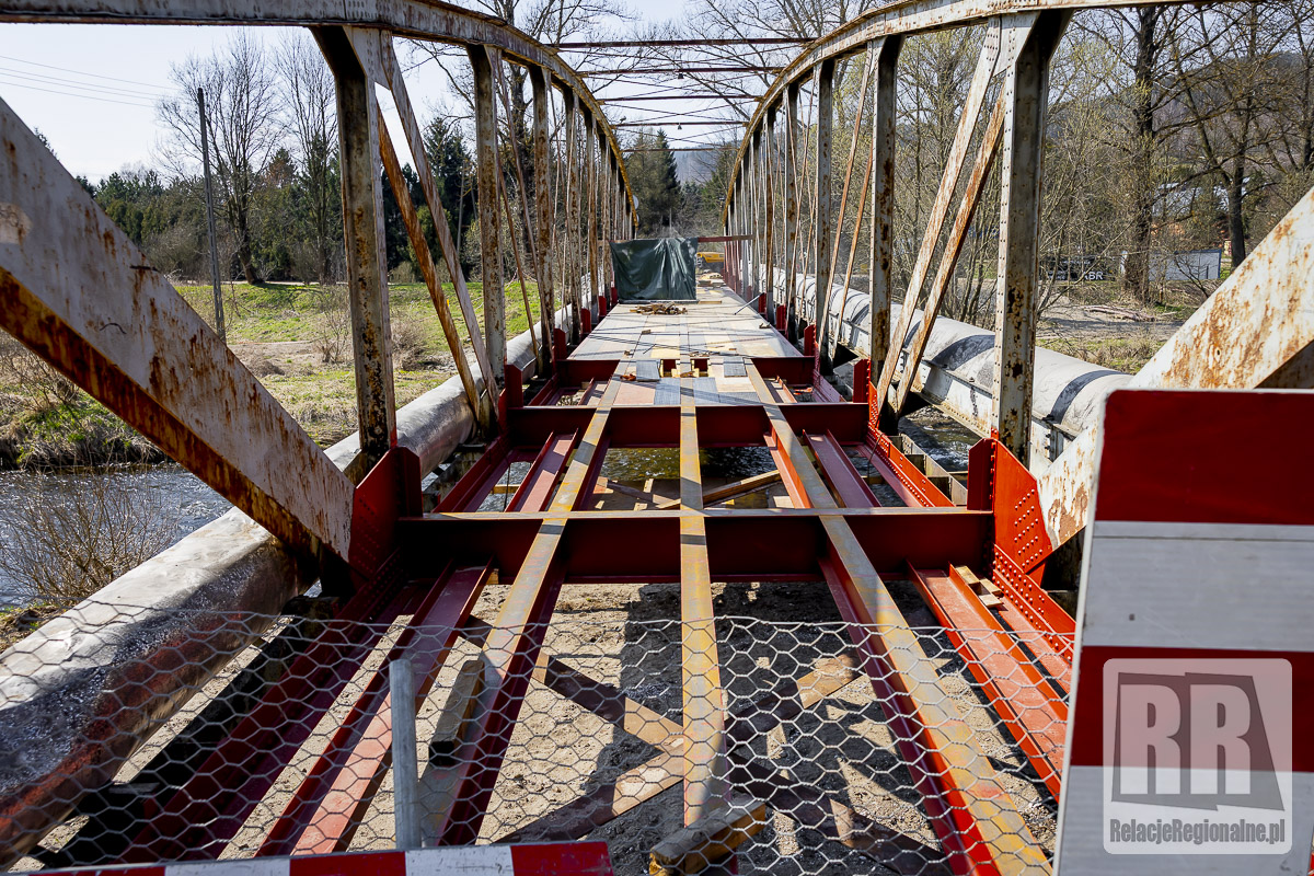 Obecny stan prac na moście w Marciszowie