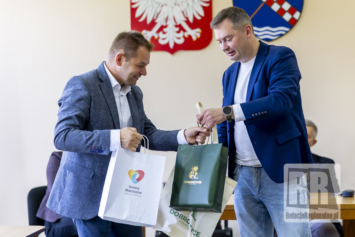 Delegacja z Gminy Dobroszyce z wizytą w Marciszowie